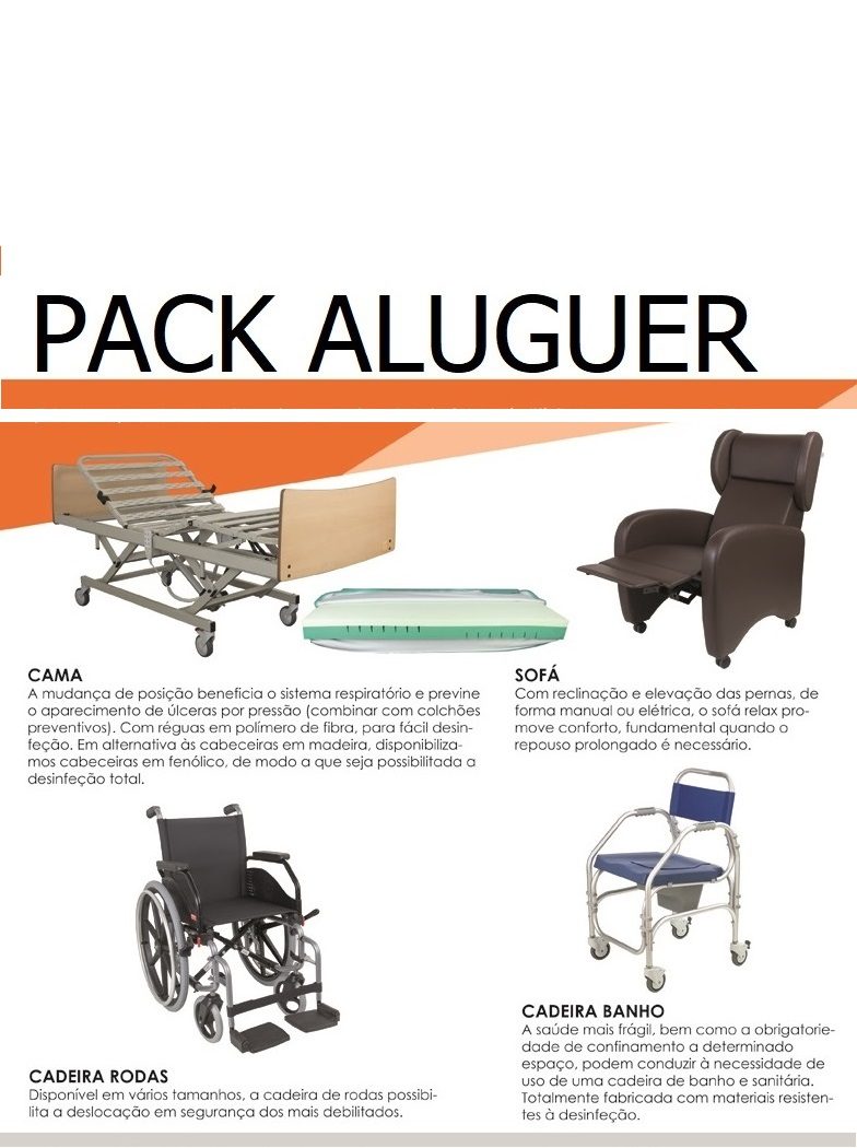 Aluguer Cama Articulada Elevação, Poltrona, Cadeira de Rodas e Cadeira de Banho