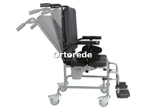 Cadeira Sanitária Andalus Reclinável - 4 rodizios e SKIN
