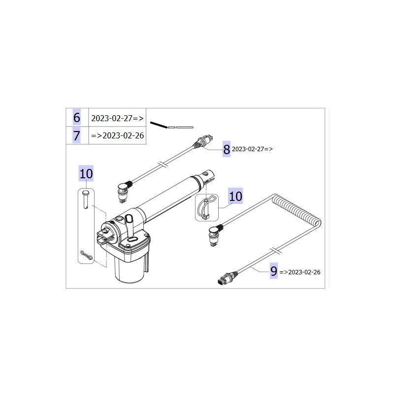 Atuador de Costas para Cama Articulada