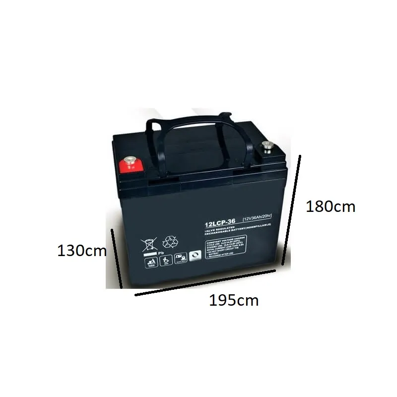 Bateria para Cadeiras de Rodas e Scooters de Mobilidade - 195x130x180 - 12v-35Ah