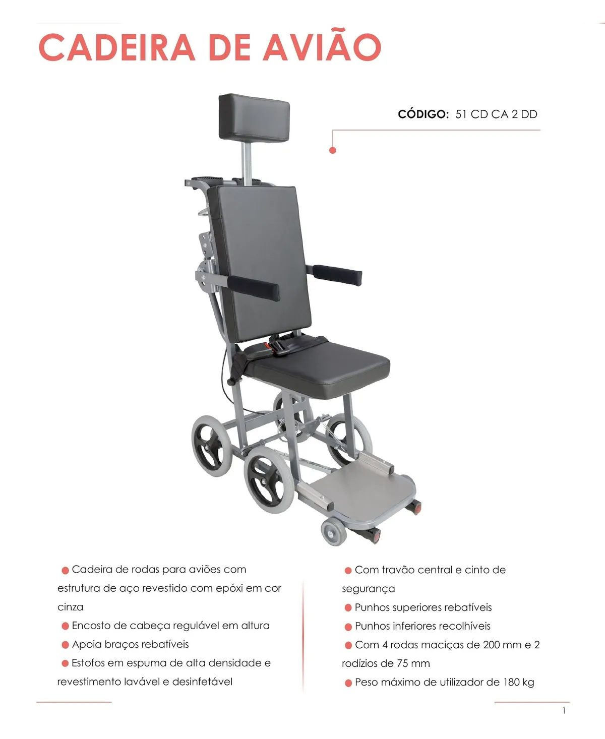 Cadeiras de Rodas para Cabine de Avião