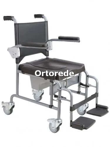 Cadeira Sanitária Andalus Articulada - 4 Rodizios e SKIN
