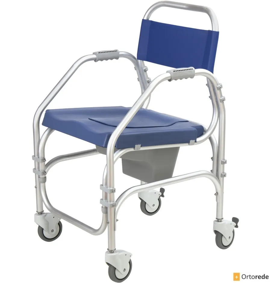 Cadeira Sanitária e de Banho Pacific - Com Rodizios / ABS / Sem tampa
