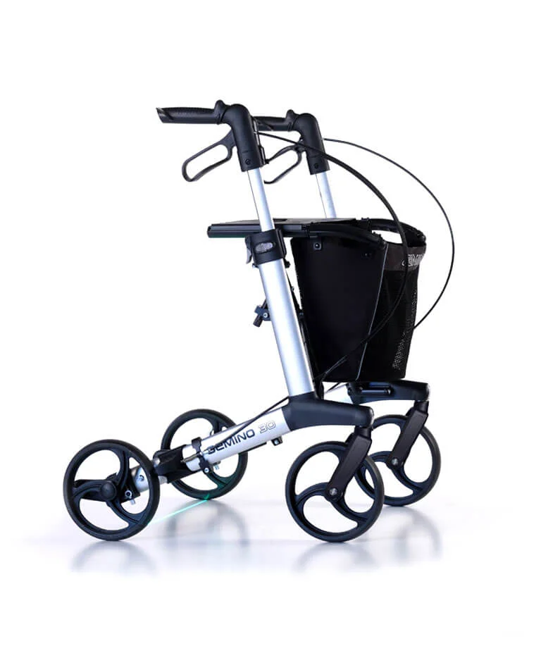 Andarilho Rollator Gemino 30 Parkinson — Laser, Travão Inverso e Desaceleração