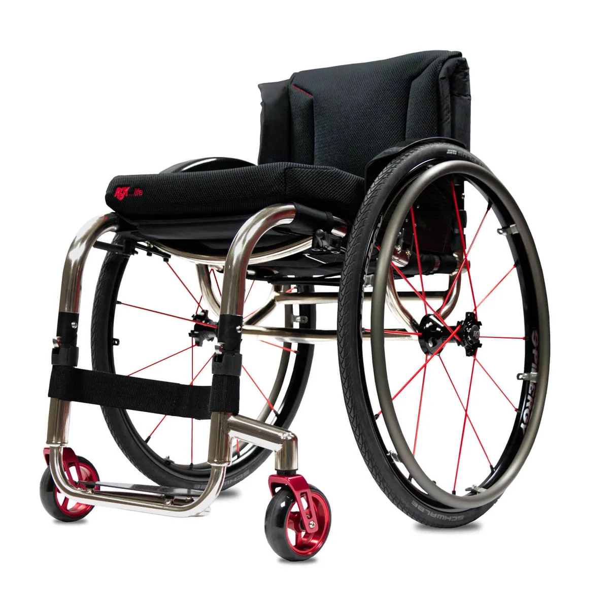 Cadeira de Rodas Ultraleve Dobrável RGK Octane FX — Titânio, desde 5,5 kg