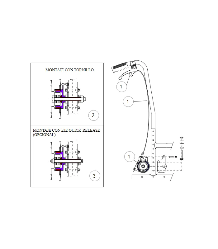 Travão de Tambor para Cadeira de Rodas Manual