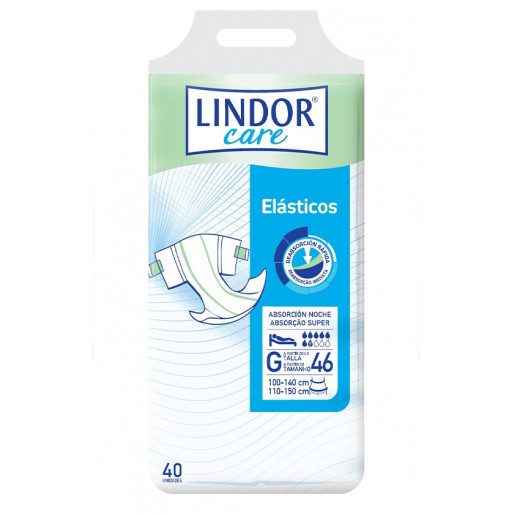 Fraldas Lindor Care Elásticos Absorção: Super e Tam L ou G