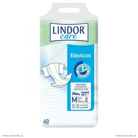 Fraldas Lindor Care Elásticos Absorção: Maxi e Tam M