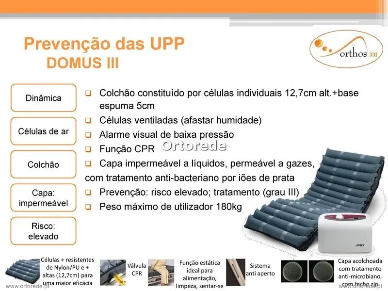 Colchão Antiescaras De Pressão Alterna e Compressor - DOMUS III
