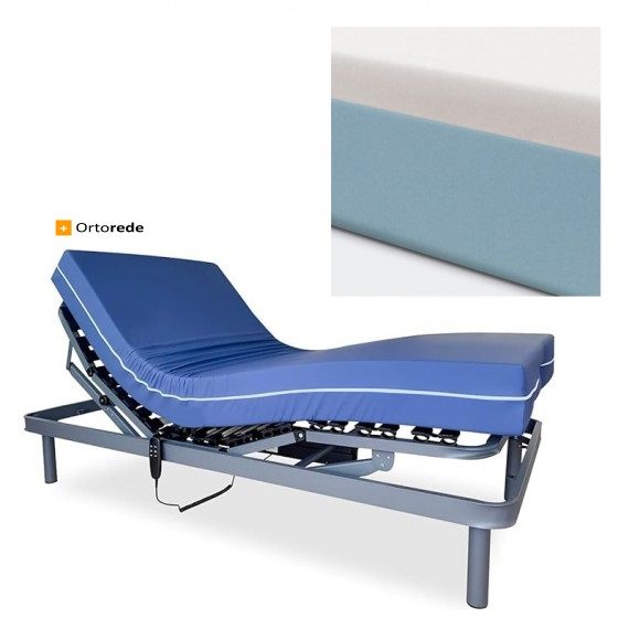 Sommier ou Cama Articulada com colchão viscoelástico hospitalar